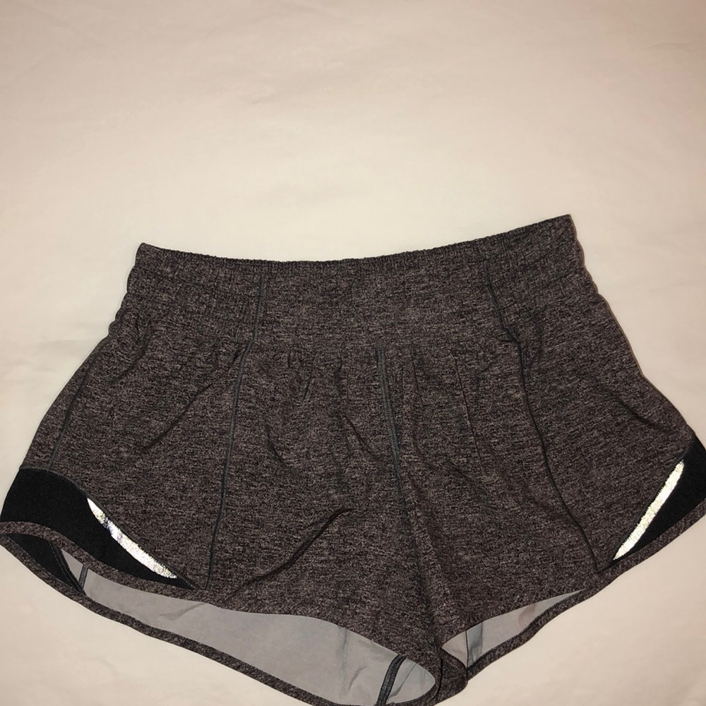 Women’s grey lulu lemon shorts, size 6.